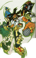 une photo d'Ã©cran de Jet Set Radio sur Sega Dreamcast